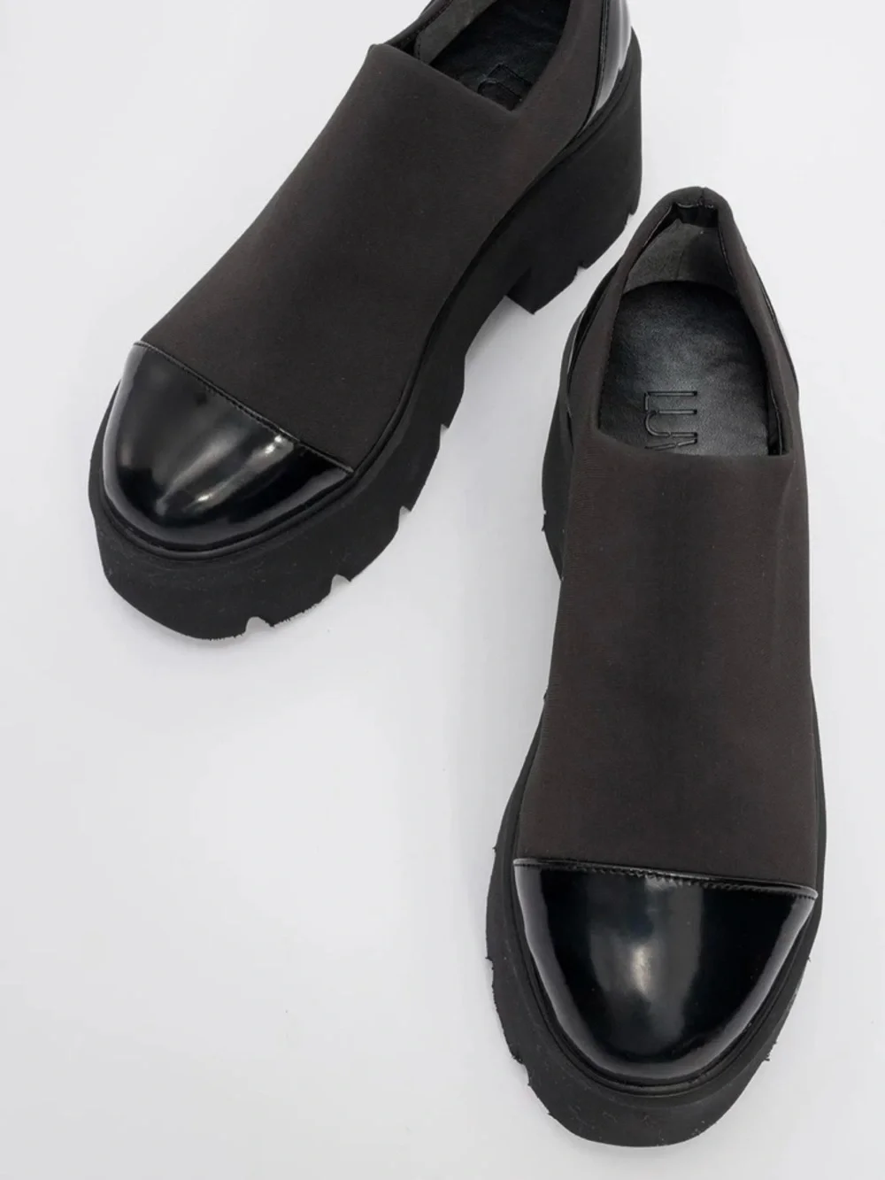 New Grena Platform Slip On Chunky Platform Slip-On Shoes in Black Sz. 8 - Picture 2 of 4